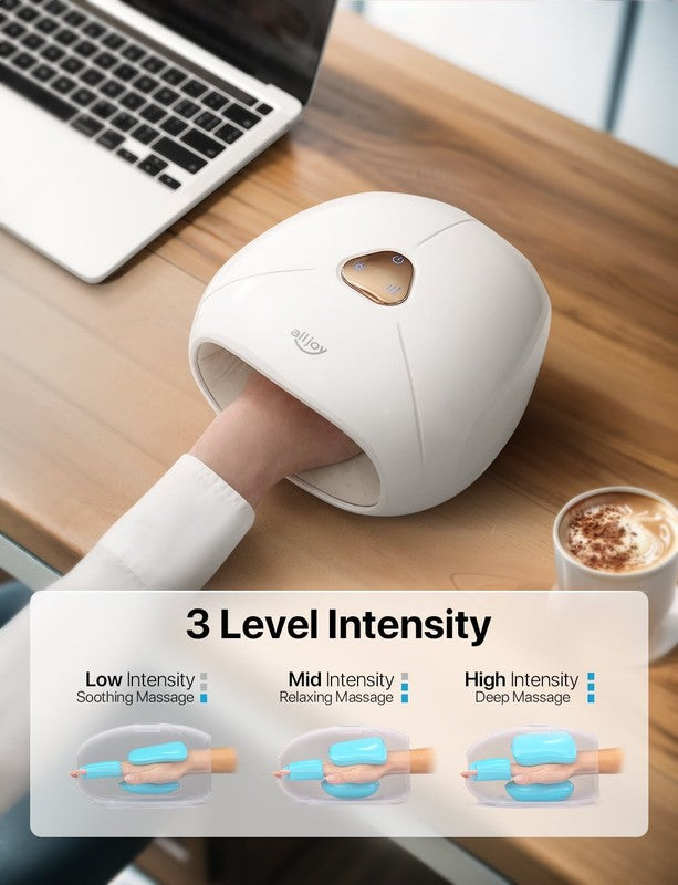 Cordless Hand Massager with Heat, Rechargeable Finger Massager, 3 Compression Le5