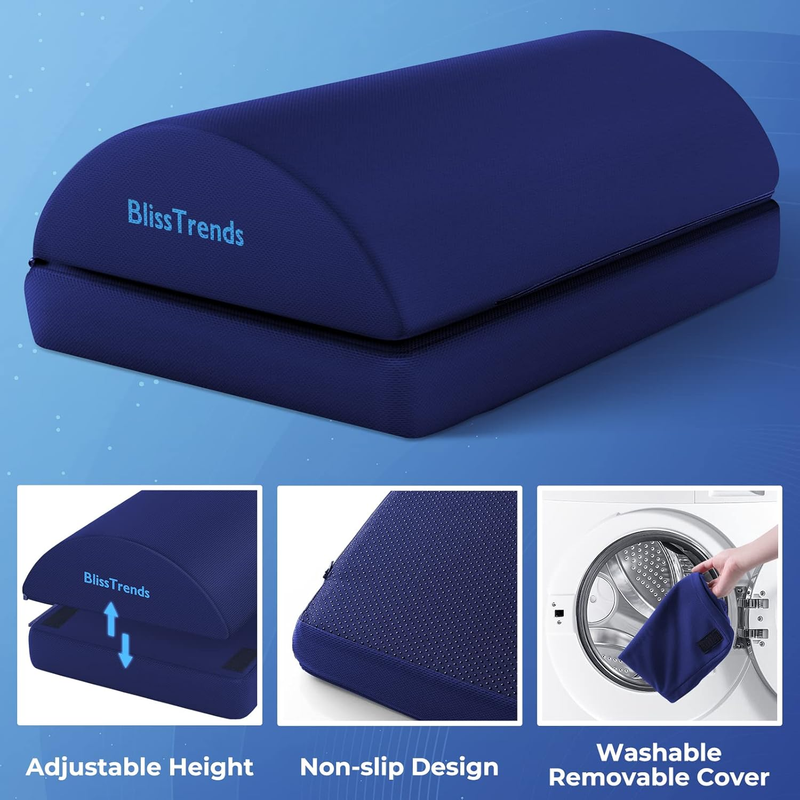 Under Desk Foot Rest Adjustable Height for Office Home Relieves Back Knee Pain3