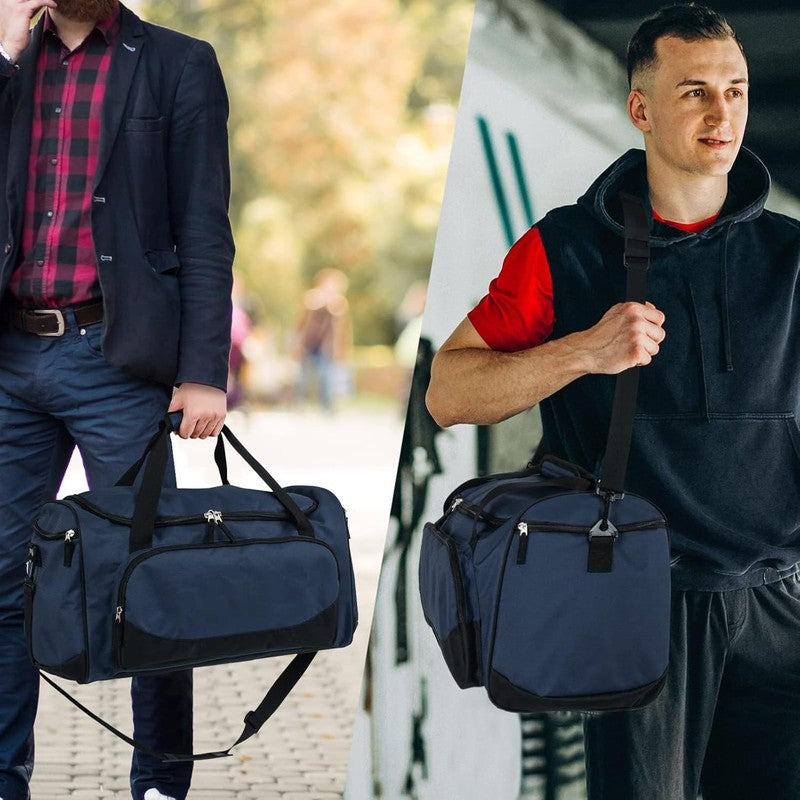 55L Men’s Gym Duffle Bag Large Sports Travel Overnight Lightweight Bag Navy Blue6