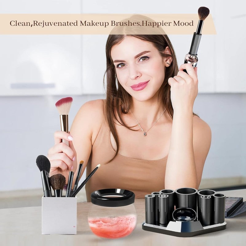 Electric Makeup Brush Cleaner and Dryer Machine   Super Fast Clean and Dry Make 6