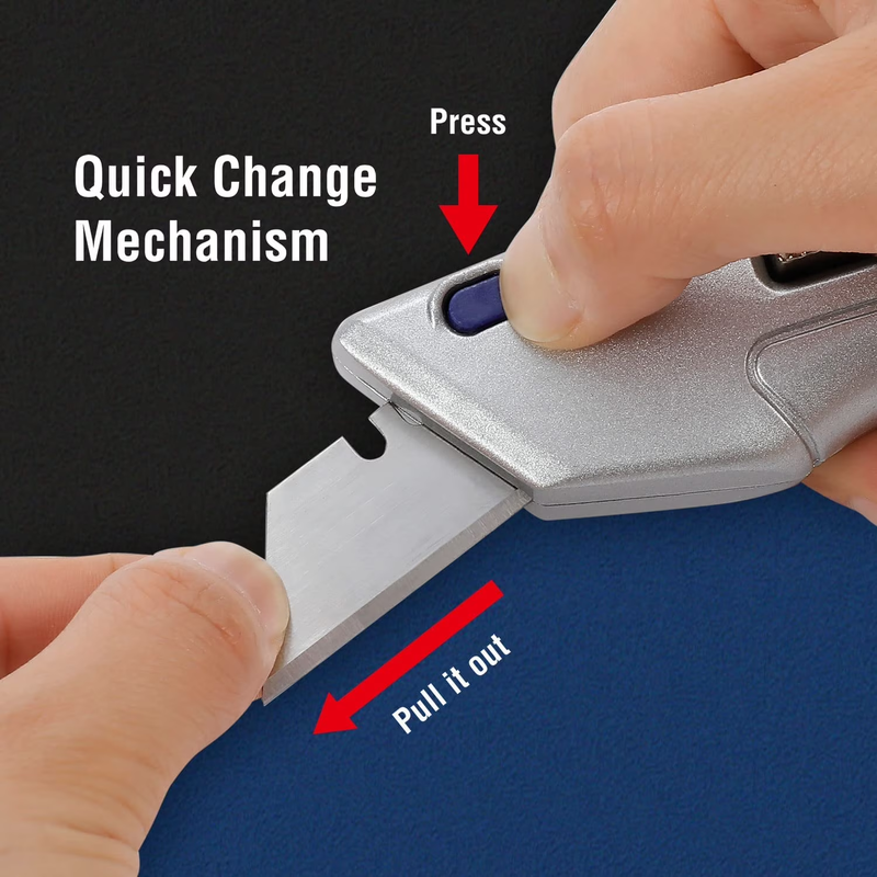 Retractable Utility Knife and Self Retracting Safety Box Cutter 2 In 1 with 23