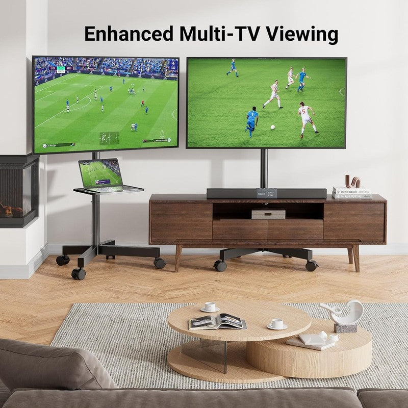 Mobile TV Stand with Wheels for 23–60" Flat/Curved TVs, Max VESA 400x4006