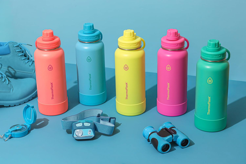 24oz Insulated Water Bottle Stainless Steel Spout Lid Leakproof Hot Cold4