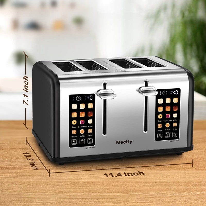 4-Slice Touchscreen Toaster Stainless Steel 6 Browning Wide Slots Black7
