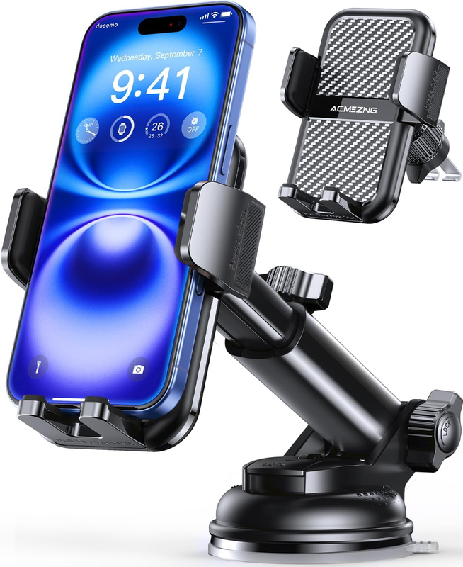 3 in 1 Car Phone Holder Mount 360° Adjustable Dashboard & Vent Cell Phone Holder7