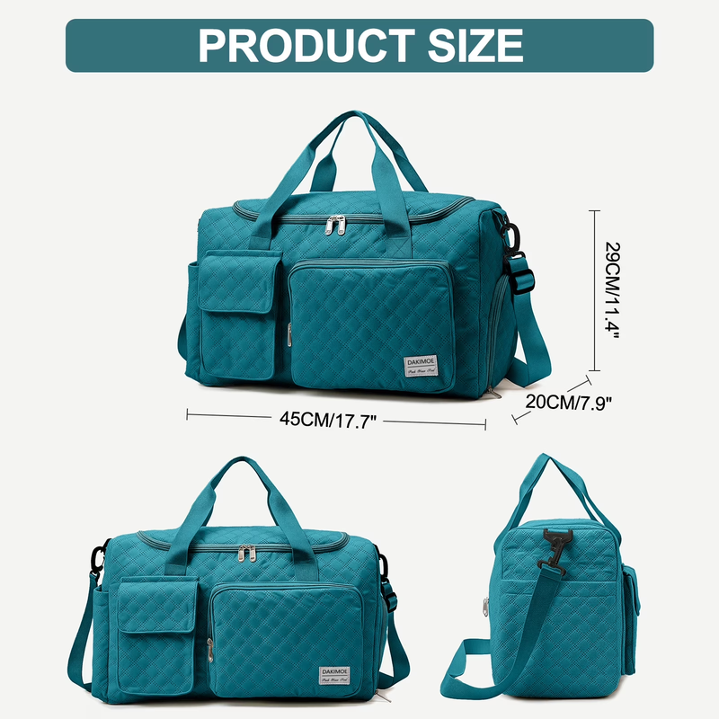 Travel Duffle Bag for Women Men, Weekender Overnight Bags Carry on Gym Bag with2