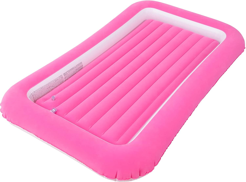 Kids Air Mattress Inflatable Toddler Travel Bed with Sides,Pink7