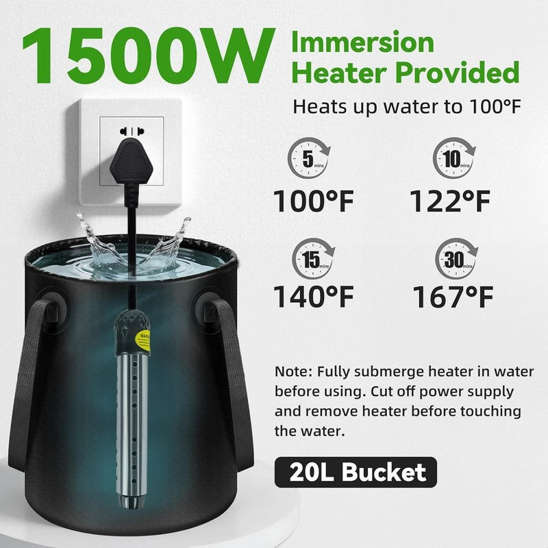 6000mAh Portable Camping Shower Rechargeable IPX8 5 Spray Modes2