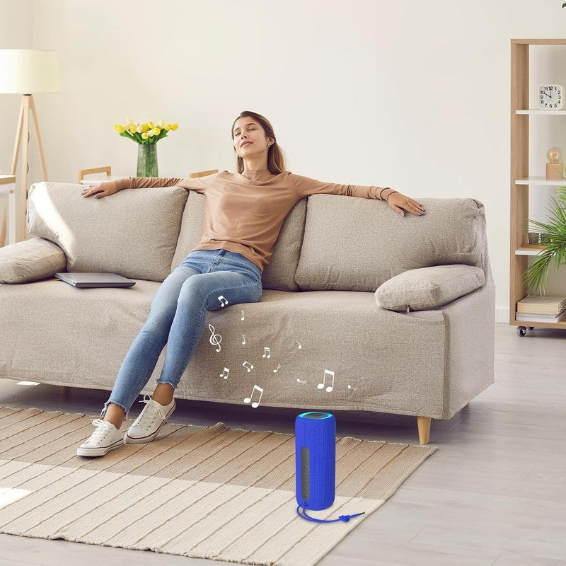 Bluetooth Speaker, IPX5 Waterproof, RGB Lights, BT5.3, TWS, Long Playtime, Blue6