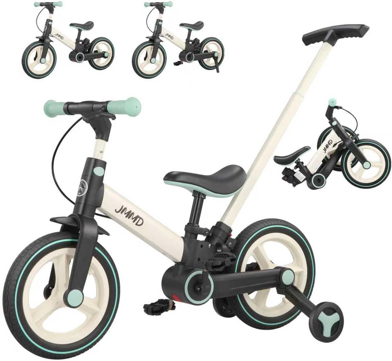 6-in-1 Toddler Bike 12" Balance Bike Push Handle Training Wheels Kids11