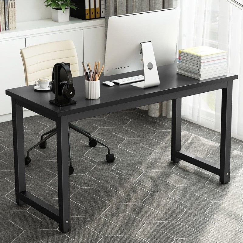 Tribesigns 55" Computer Desk Large Office Study Writing Desk Black1