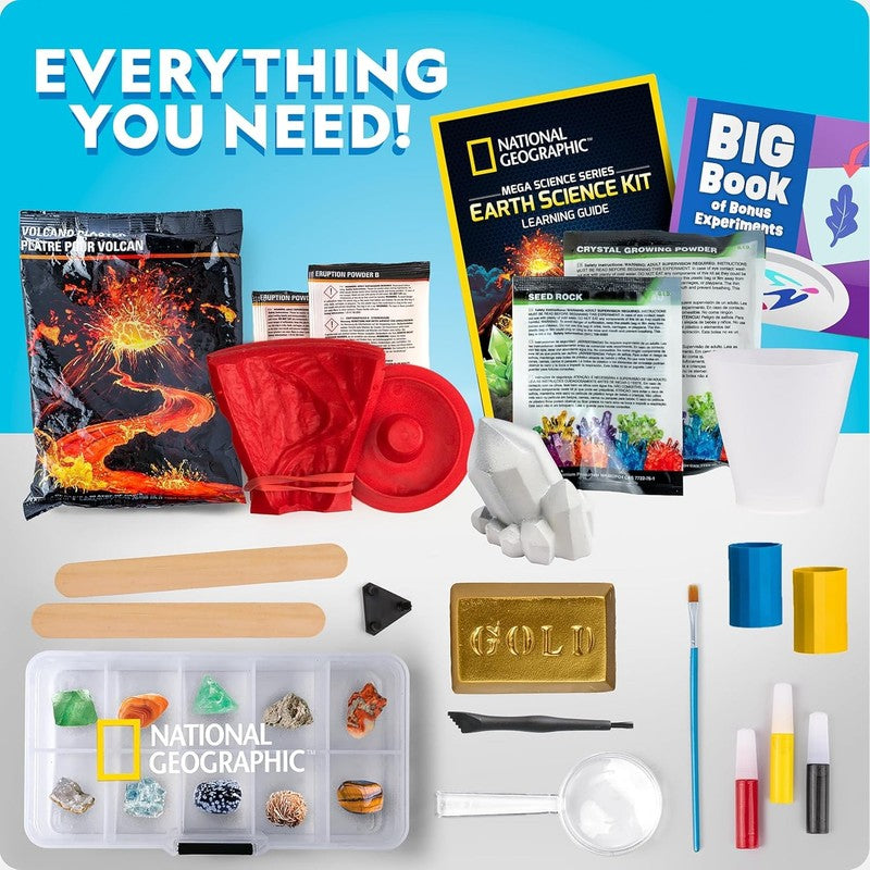 National Geographic Earth Science Kit 100+ Experiments STEM Crystal Volcano4