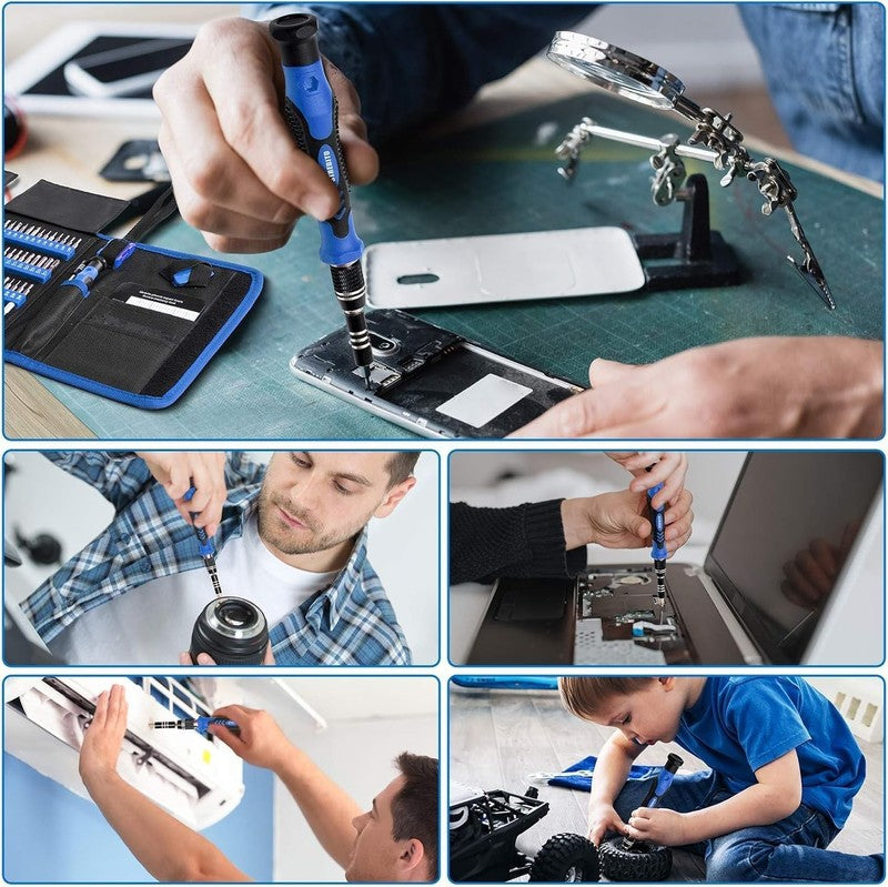 Electronics Screwdriver Set 142PCS – Magnetic Bits for Phone, PC & Game Consoles4