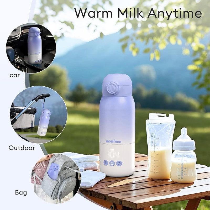 Portable Baby Bottle Warmer Dual Heat Breastmilk Formula 12oz Violet5