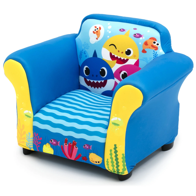 Upholstered Accent Chair with Sculpted Frame by , Blue3