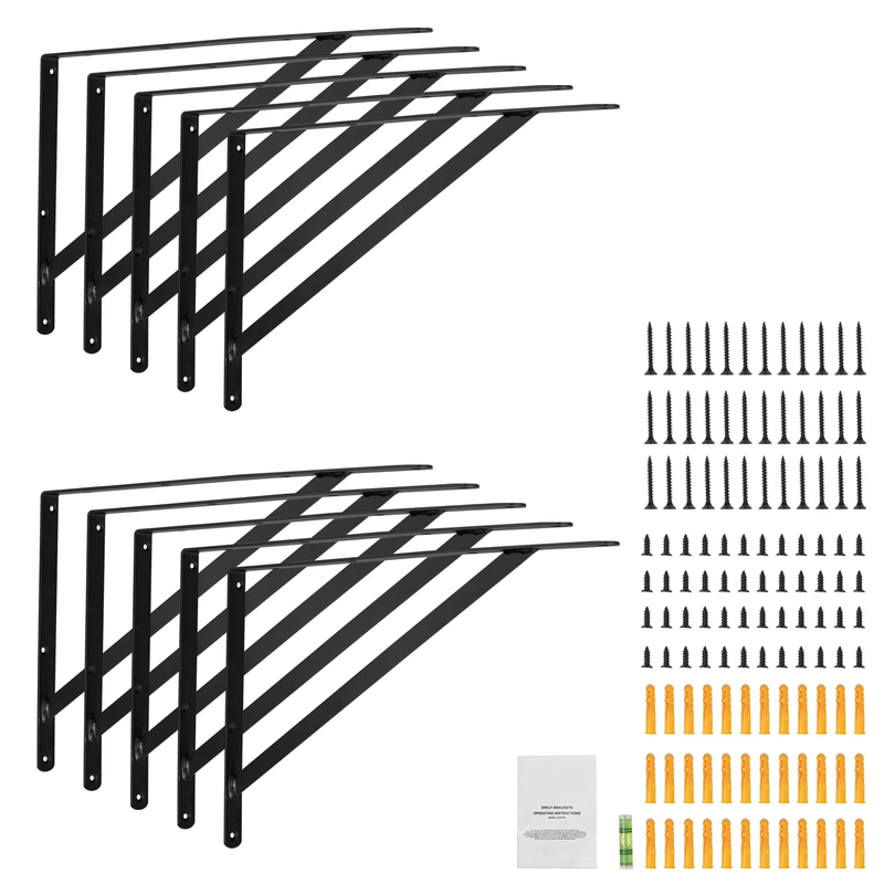 12 X 8 Inch Heavy Duty Shelf Brackets 10 Piece Triangle Floating Shelf Brackets0