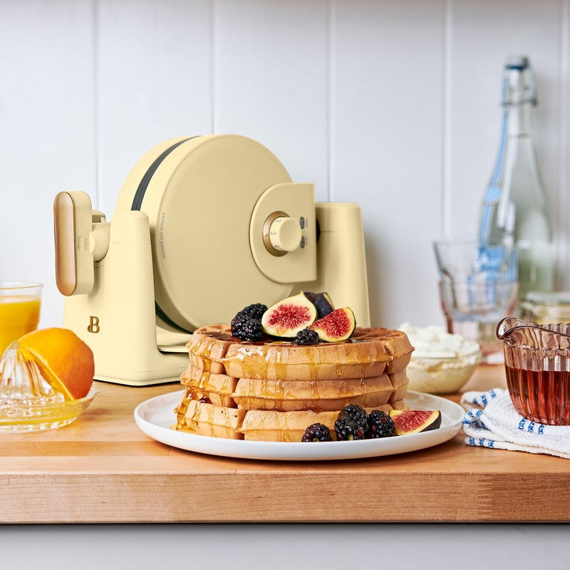 Rotating Belgian Waffle Maker, Buttercream by Drew Barrymore7