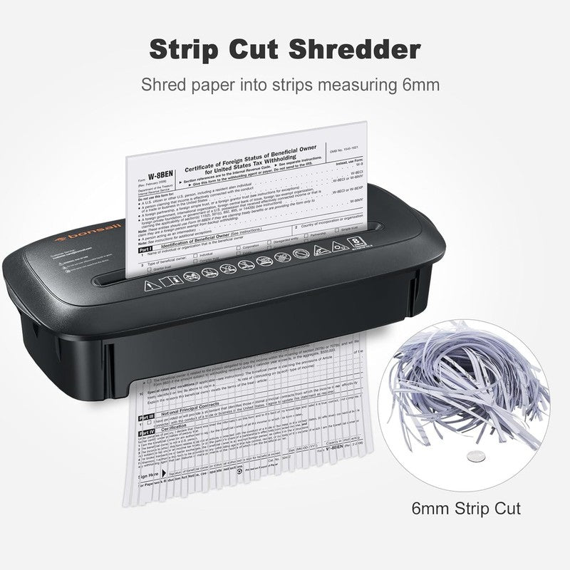 8 Sheet Strip Cut Paper Shredder Home Office CD/Credit Card Overheat Protection3