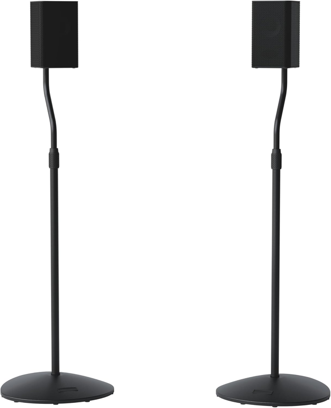 Speaker Stands Pair for Satellite & Bookshelf Speakers up to 3.5Lbs – 10” Height11