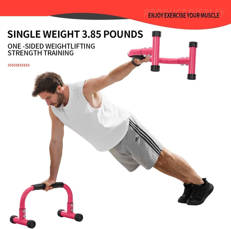 Push Up Parallettes Bars 9.5" Heavy Duty Stand for L Sit, Dip & Handstand1