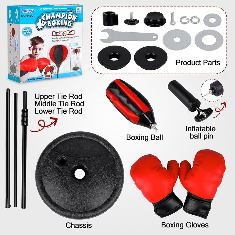 Punching Bag for Ages 3 4 5 6 7 8+ Years Old Kids, Boxing Bag Set Toy with Boxin5