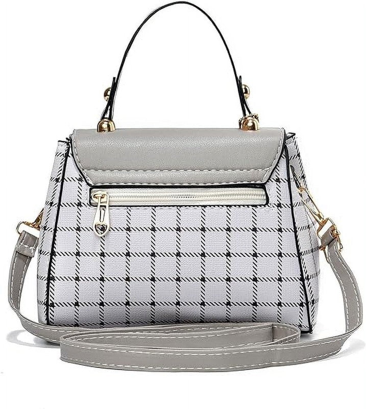 Women Small Crossbody Bag Plaid Shoulder Purse Lightweight Satchel4