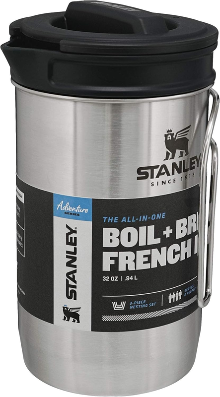 All in One French Press Coffee Maker 32 Oz | 5 Minute Brew, 4 Hours Hot | Mesh F5