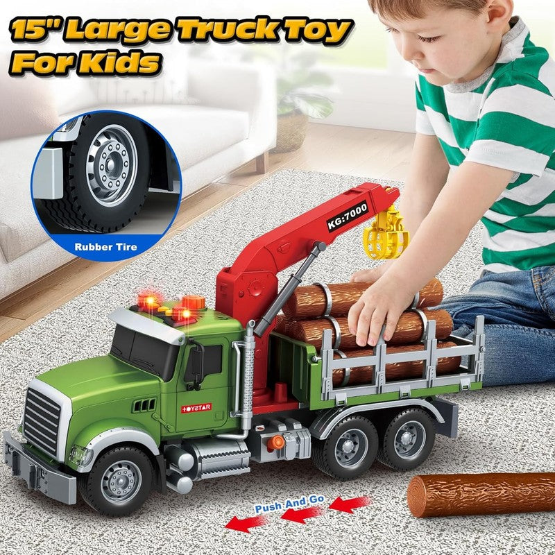 Farm Truck Toy with Loading Crane Lights and Sounds for Boys and Girls Ages 3 64