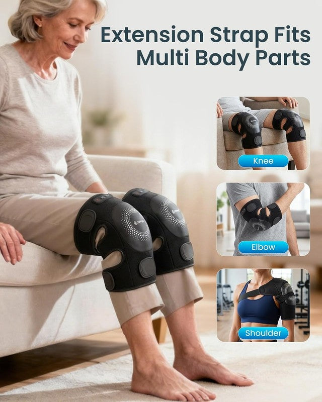 Cordless Knee Massager w/ Graphene Heat Vibration Rechargeable Pain Relief5