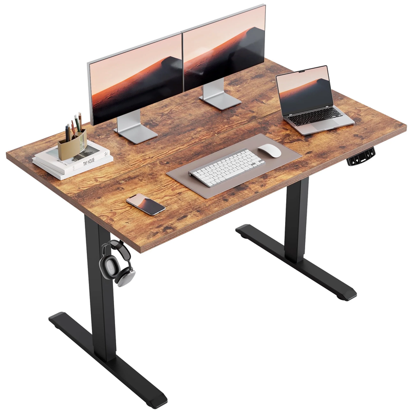 47.2in Electric Standing Desk Height Adjustable Ergonomic Rustic Brown10