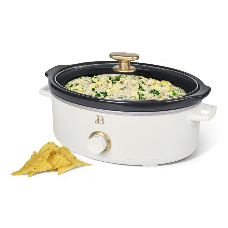 2.5 Qt Dip and Serve Manual Slow Cooker, White Icing by Drew Barrymore5