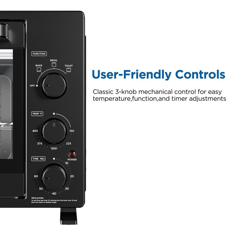 Extra Large 34QT Toaster Oven   6 Slice Family Size, 1500W, Black NEW2