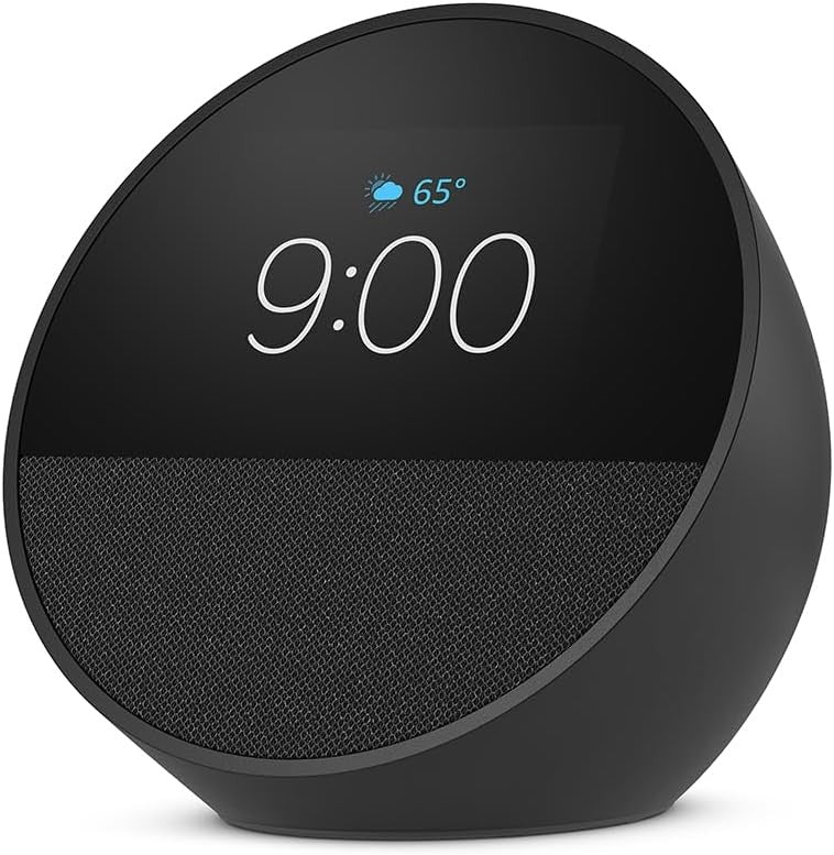 Echo Spot Smart Alarm Clock with Alexa - Perfect for Nightstands & Offices1