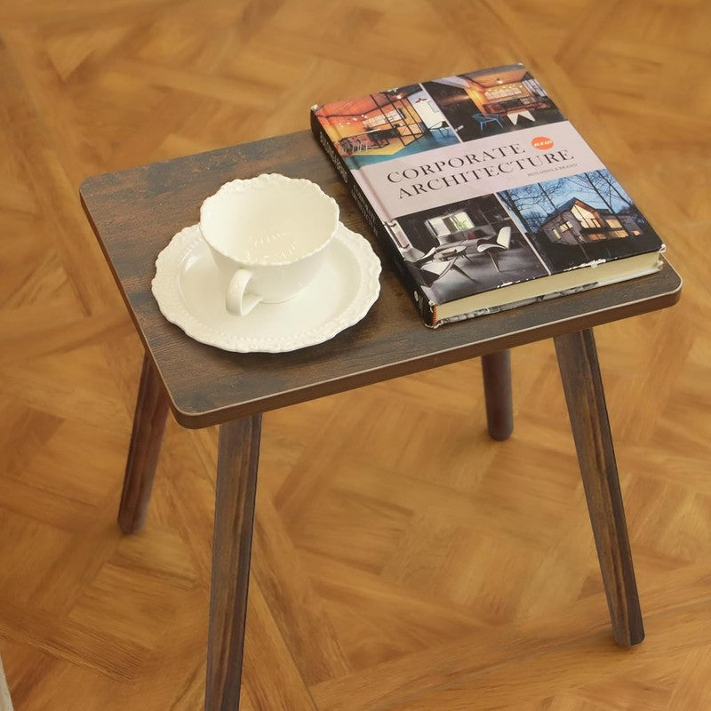 Small Wood Side Table End Table Rustic Brown Nightstand for Bedroom Office5