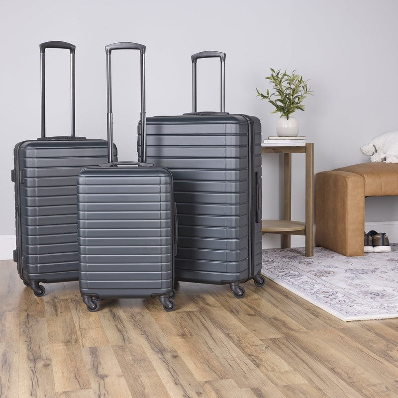 Protégé Vacationer 20" Carry On Expandable Hardside Luggage Dark Grey Spinner1
