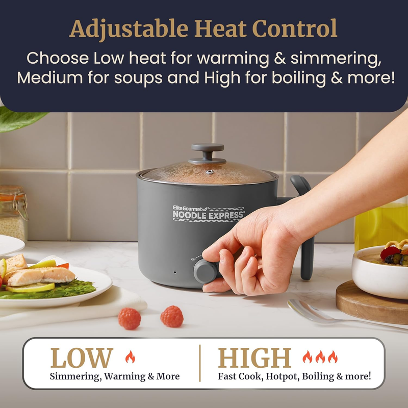 NOODLE EXPRESS Hot Pot Electric Cooker Stainless Steel Ramen Soup Stew1