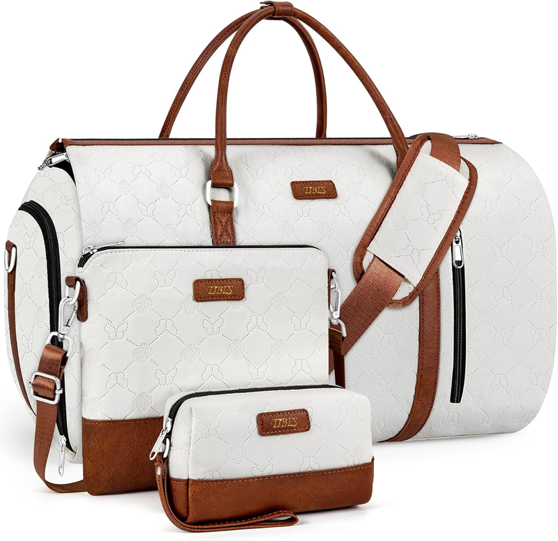 2in1 Garment Duffle Bag Shoe Compartment 4Pc Set Travel Carry On10