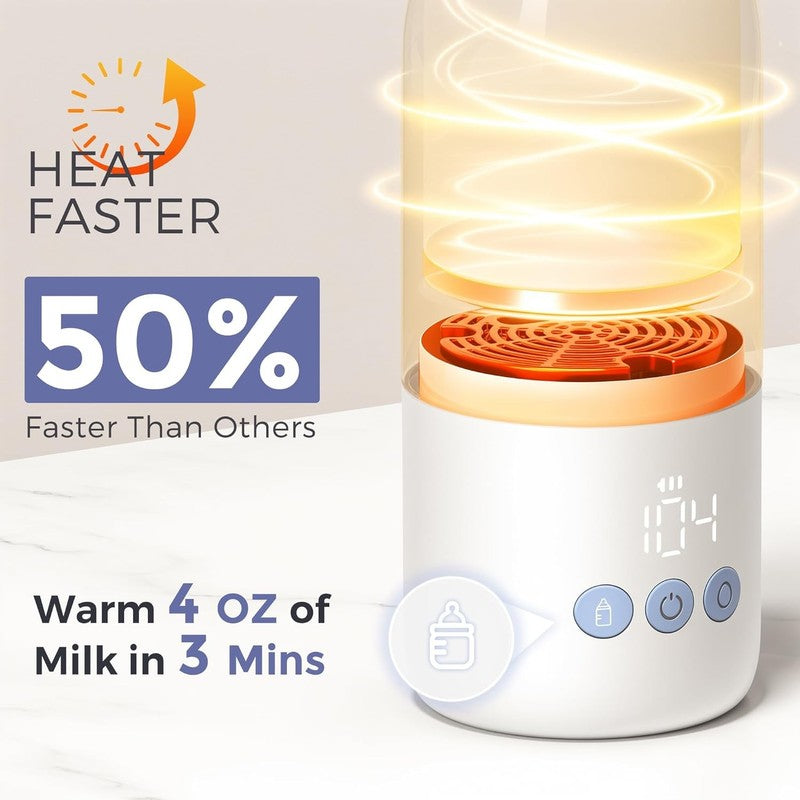 Portable Baby Bottle Warmer Dual Heat Breastmilk Water 12oz Blue2