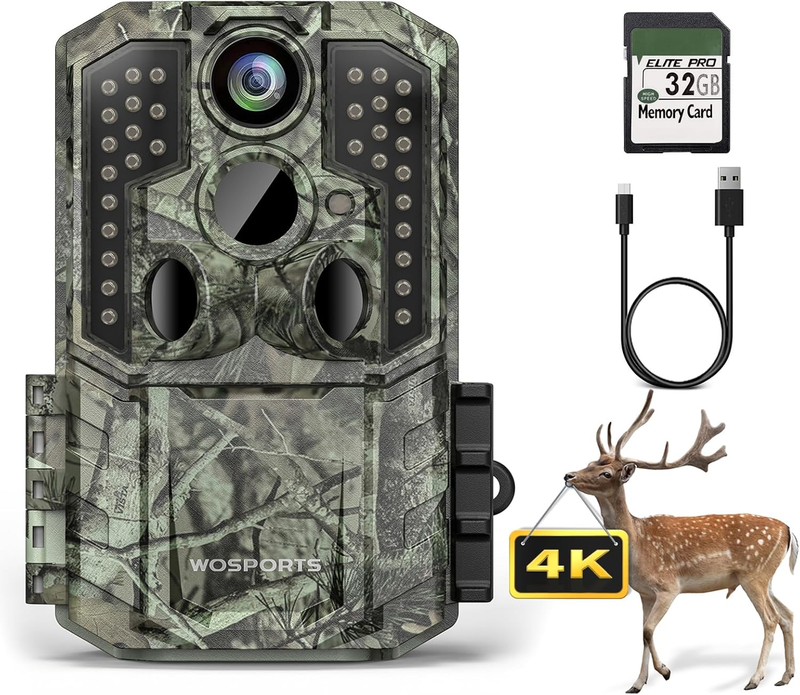 Trail Camera 48MP 4K Game Cam Night Vision IP66 Motion Activated 120° Lens10