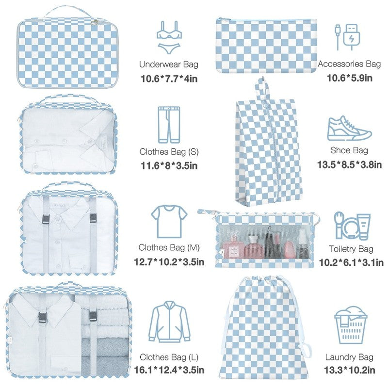 8Pcs Packing Cubes for Luggage, Packing Cubes for Travel Luggage Packing Organiz6
