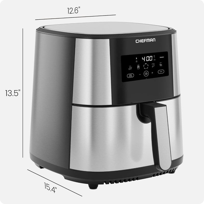 8Qt Air Fryer Turbofry 4-in-1 w/ 450°F Hi-Fry Stainless Steel XL1