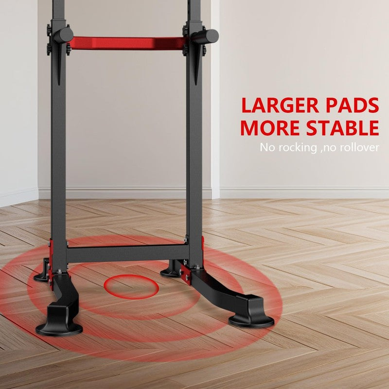 Power Tower Pull Up & Dip Station, Adjustable Chin Up Bar Home Gym 300LBS5