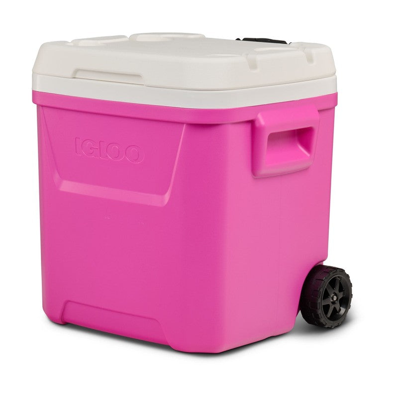 60 QT Laguna Ice Chest Cooler with Wheels, Fuchsia Pink3