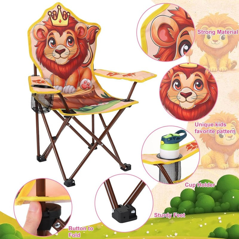Kids Folding Outdoor Camping & Lawn Chair w/ Cup Holder & Carry Bag2