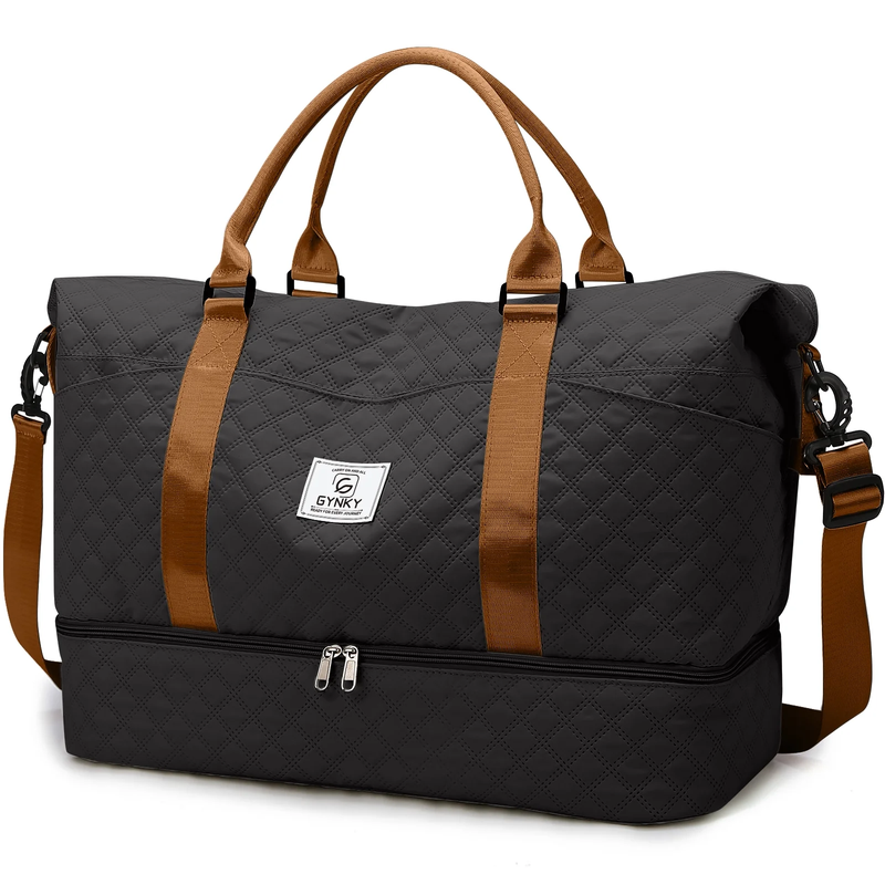 Travel Duffle Bag Weekender Bags for Women with Shoe Compartment Carry on Overni10