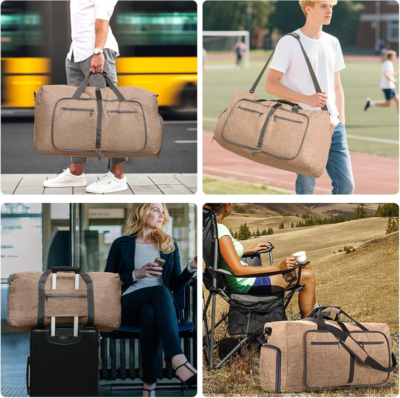 Foldable Travel Duffle Bag 65L 85L 115L Waterproof Weekender Shoe Pocket8