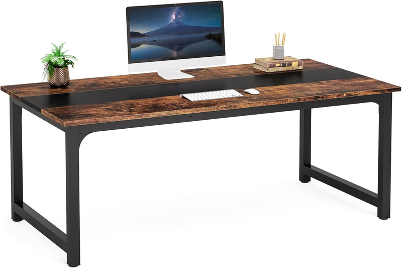 63x31.5'' Modern Computer Desk Large Office Writing Desk Rustic Black9
