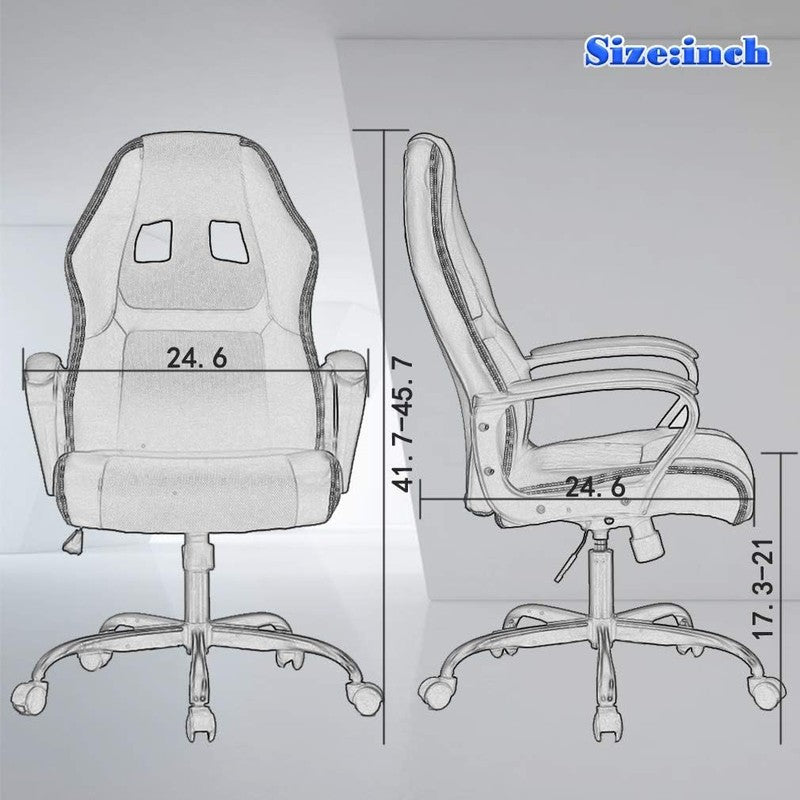 Ergonomic Red Gaming Chair with Lumbar Support   Affordable Office Desk Chair2