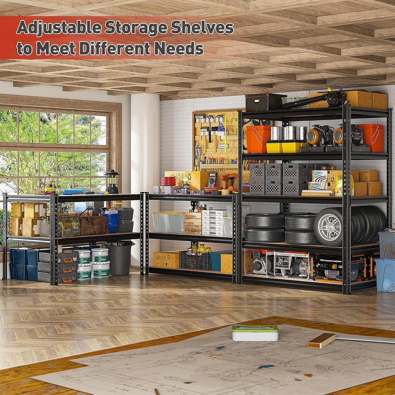 2020LBS Storage Shelves 5 Tier Garage Shelving Heavy Duty, Adjustable Metal Shel2