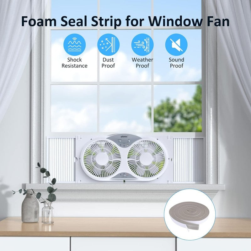 Quiet Reversible Window Fan with Remote Control & Adjustable Width, 9" Blades7
